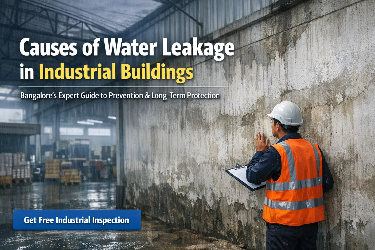 Causes of water leakage in industrial buildings in Bangalore