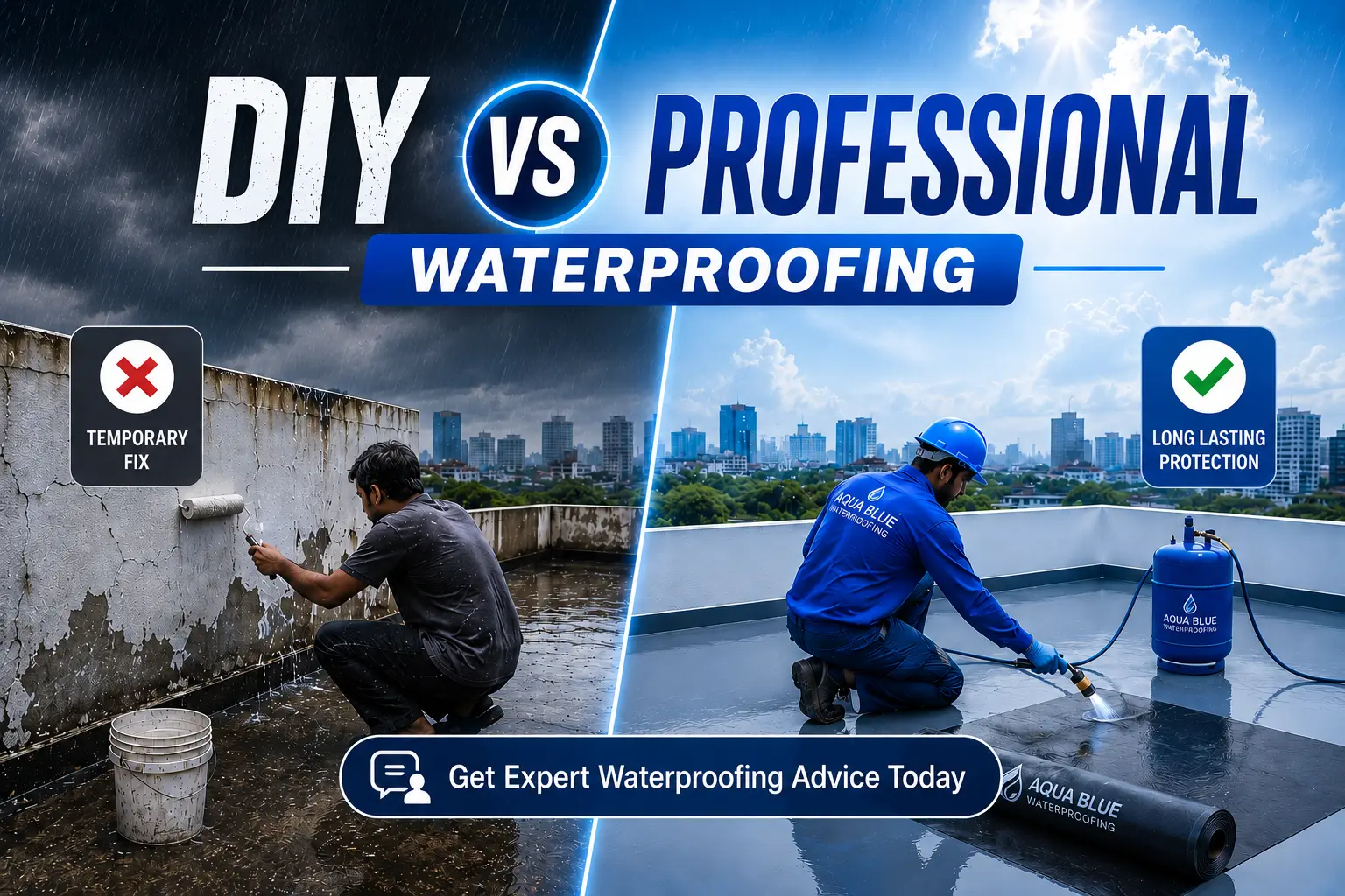 DIY VS Professional waterproofing in bangalore